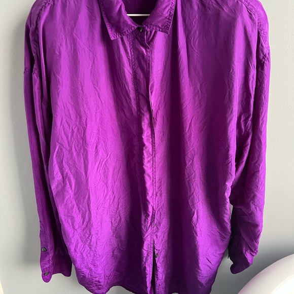 100% silk purple blouse - Picture 10 of 14